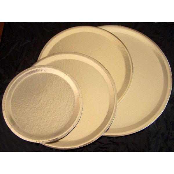 BANDEJA DE CARTON DORADA REDONDA 31 cm