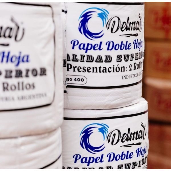 BOBINA PAPEL INDUSTRIAL 25CM x 400MTS BLANCO "DELMAR"