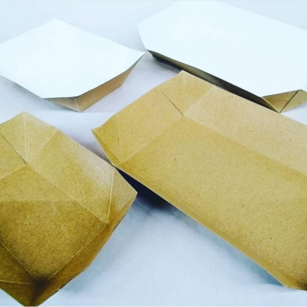 BANDEJA CARTON FAST FOOD CHICA MARRON/MARRON