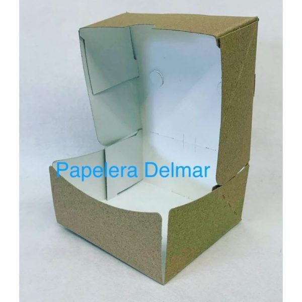 ESTUCHE PARA HAMBURGUESAS BLANCO/MARRON
