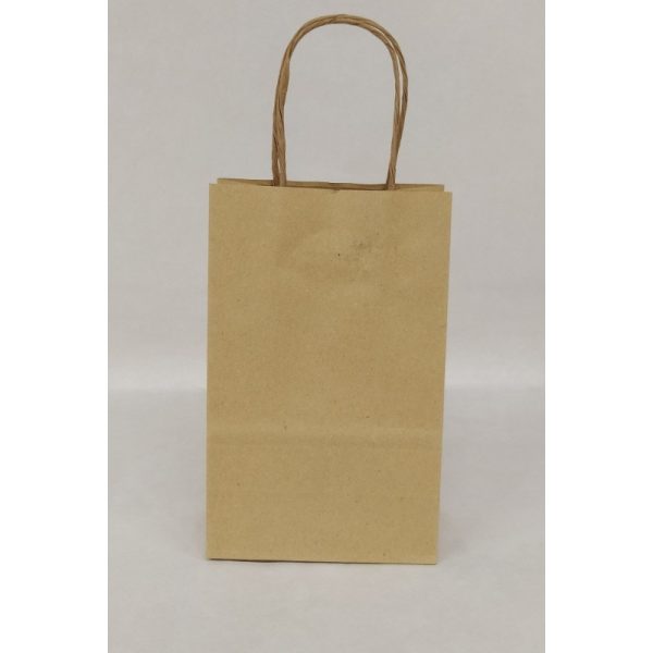 BOLSAS DE PAPEL MADERA CON MANIJA (KPO) 10x6x15.5 cm