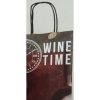 BOLSAS DE PAPEL PARA 1 BOTELLA 14x8x40 cm "WINE TIME"
