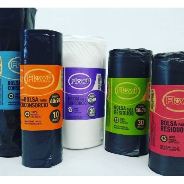 BOLSAS DE RESIDUO EN ROLLO 50x70