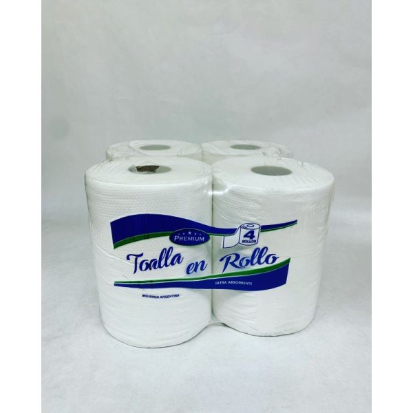 TOALLA BLANCA PACK X 4 ROLLOS