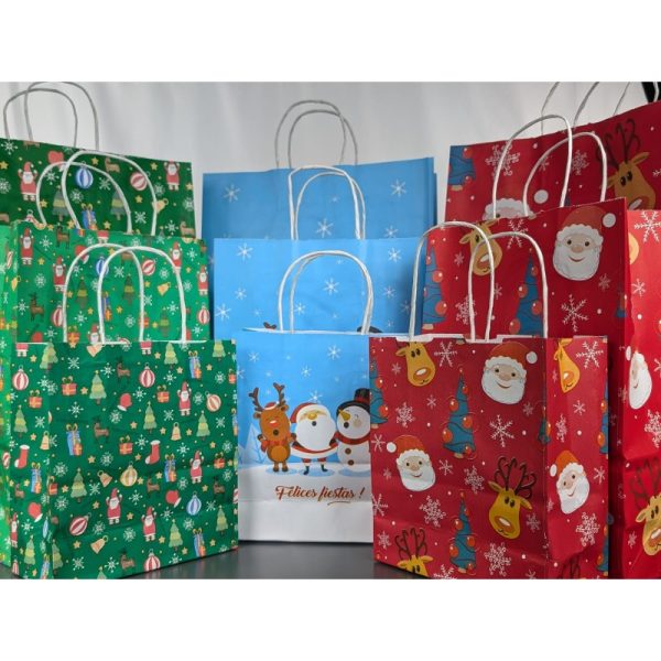 BOLSAS DE PAPEL FANTASÍA MOTIVO NAVIDEÑO