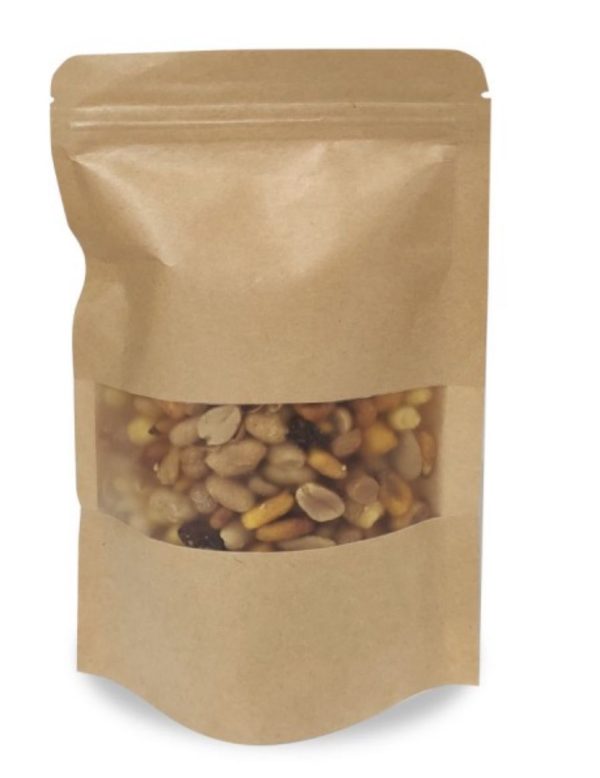 BOLSAS DOYPACK KRAFT CON VENTANA 250ML