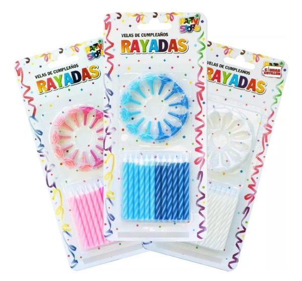 VELAS RAYADAS N x 24U