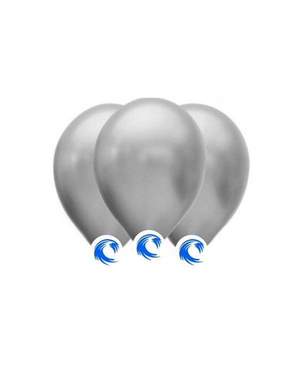 GLOBO METALIZADO 12" PLATA