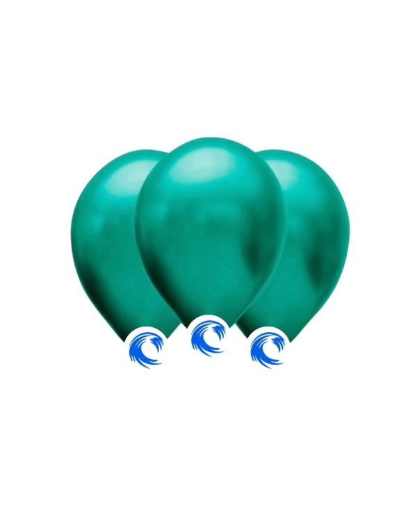 GLOBO METALIZADO 12" VERDE ESMERALDA