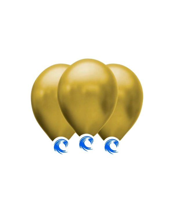 GLOBO METALIZADO 12" DORADO