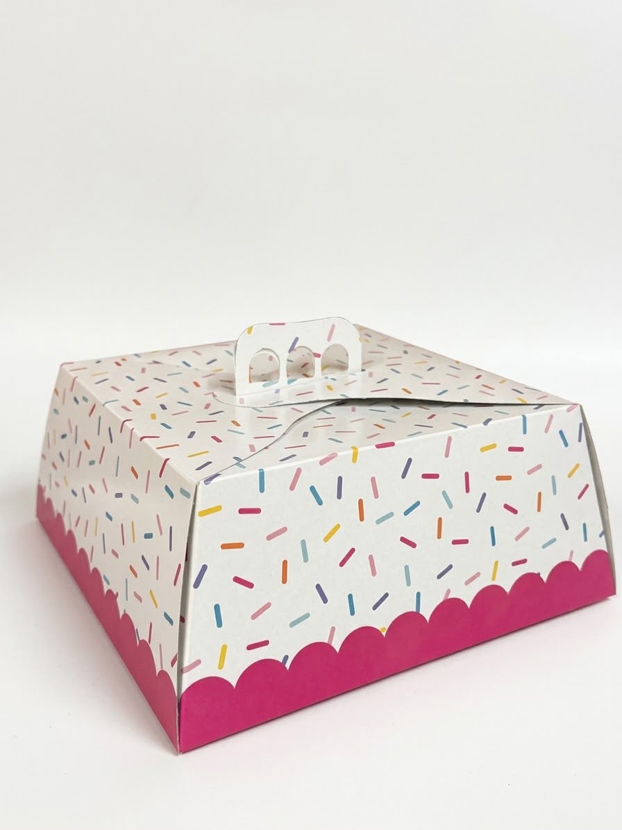 CAJA PARA TORTA IMPRESA 28x28x12 cm